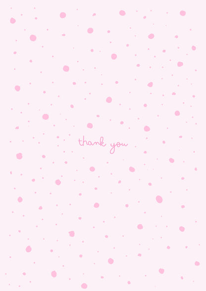 Thank You Dots Card - Pink