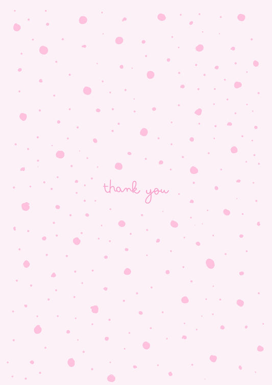 Thank You Dots Card - Pink