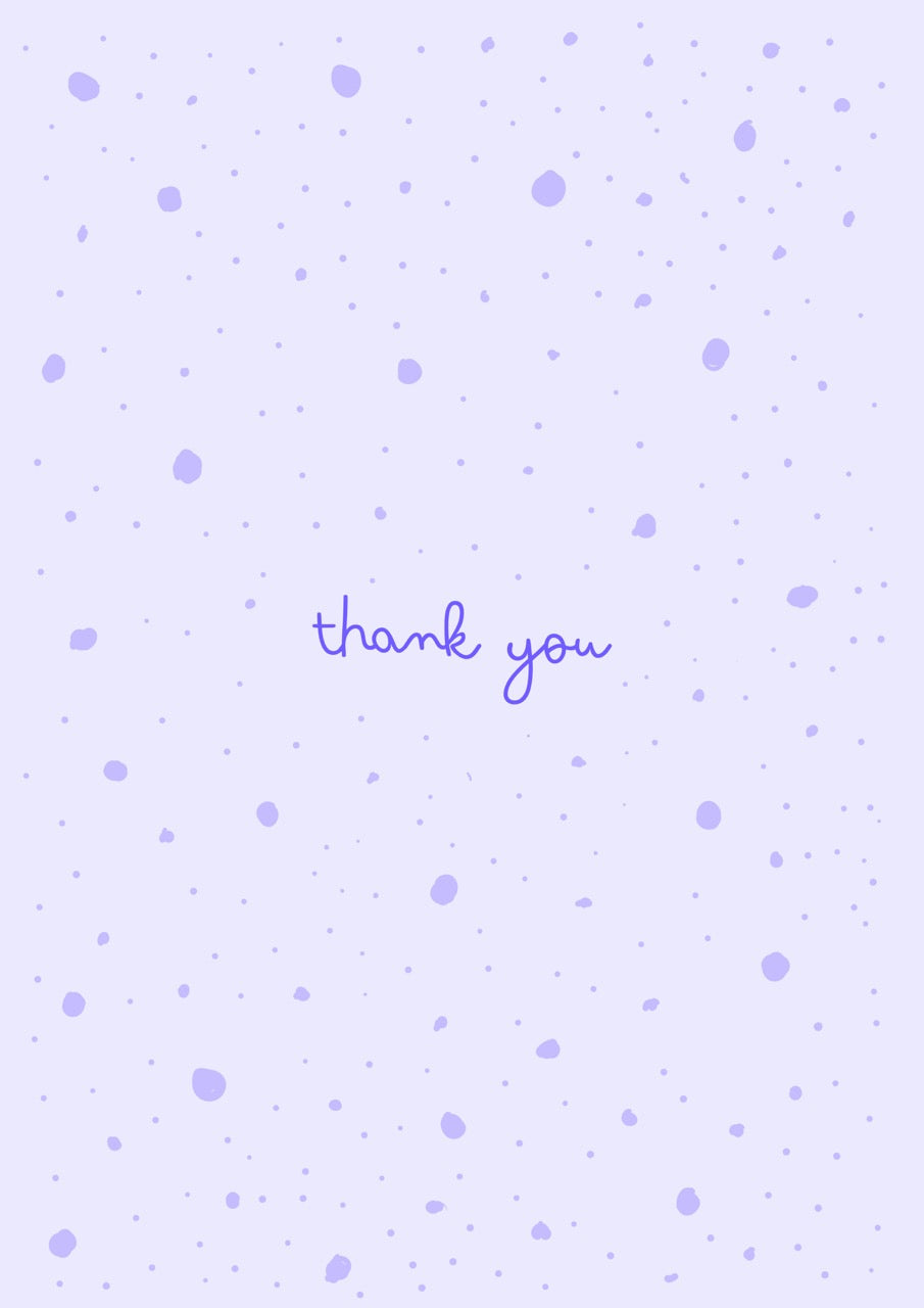 Thank You Dots Card - Blue