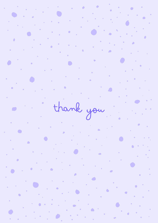 Thank You Dots Card - Blue