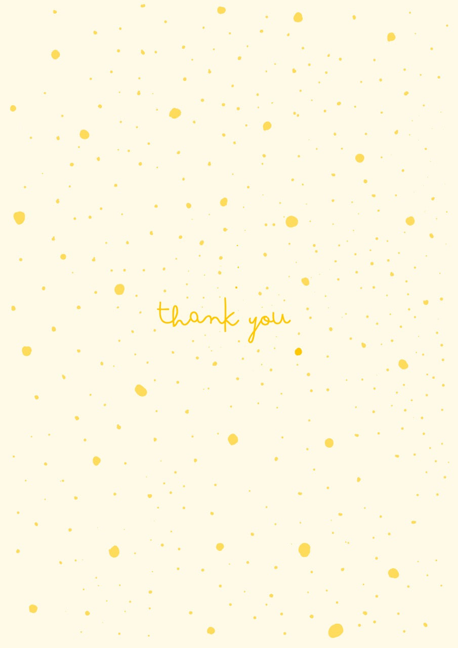 Thank You Dots Card - Yellow