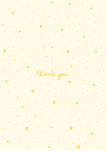 Thank You Dots Card - Yellow