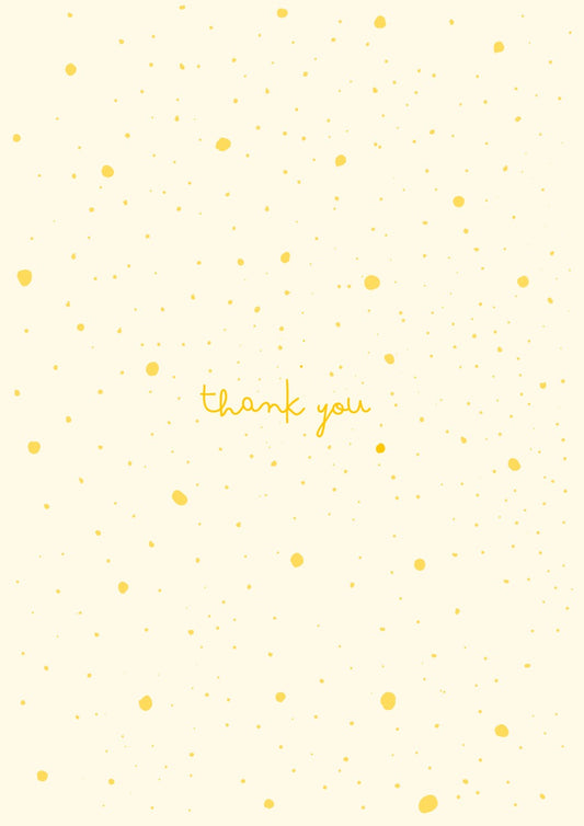 Thank You Dots Card - Yellow