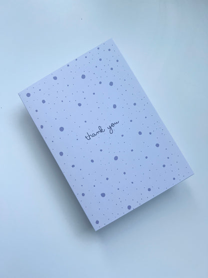 Thank You Dots Card - Blue