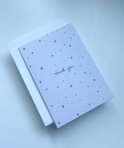 Thank You Dots Card - Blue