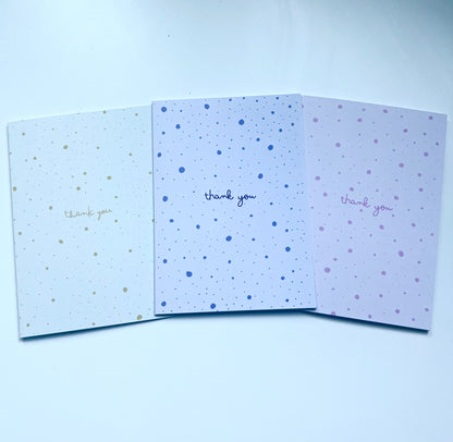 Thank You Dots Card - Blue