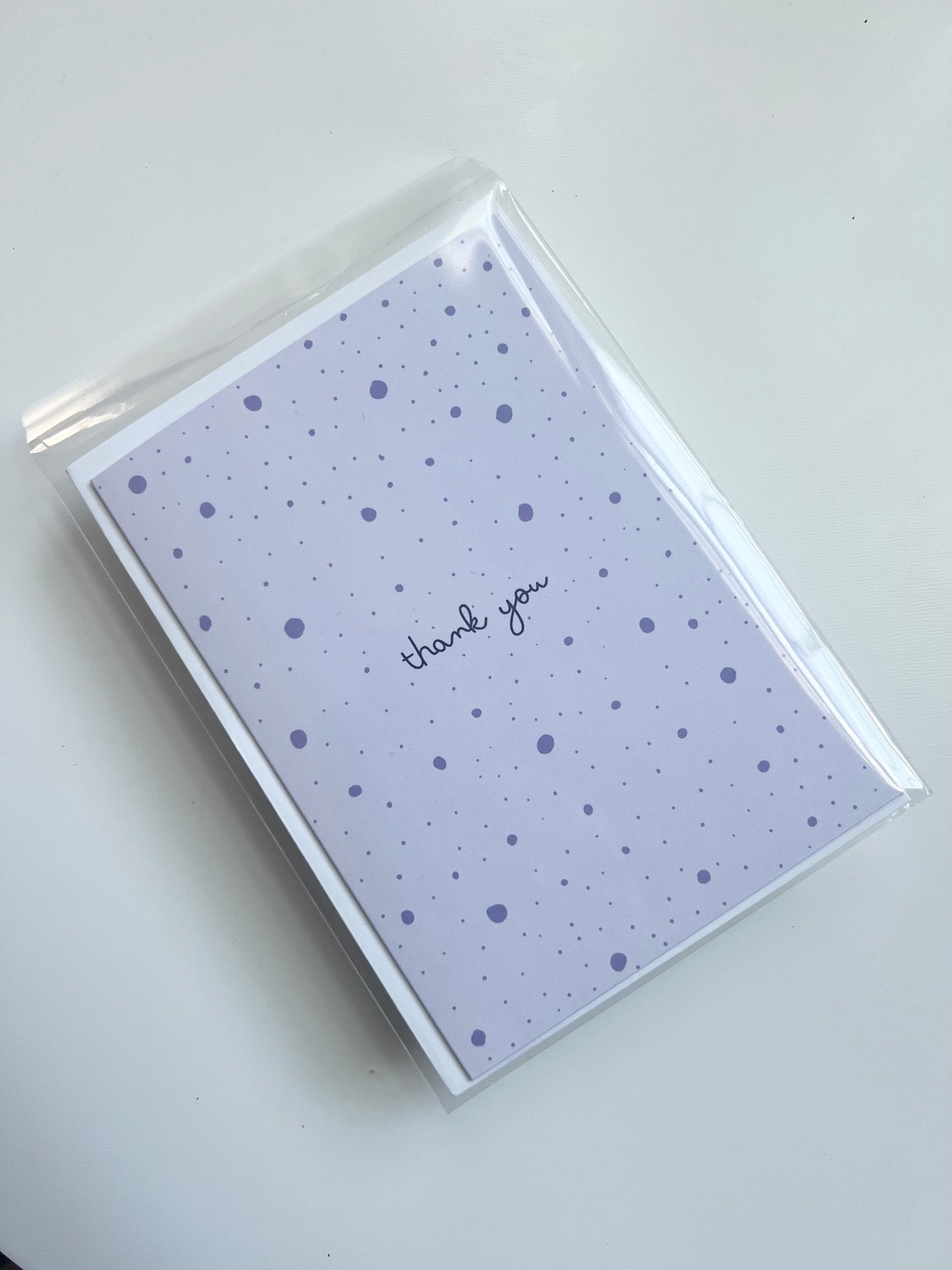 Thank You Dots Card - Blue