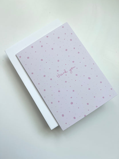 Thank You Dots Card - Pink