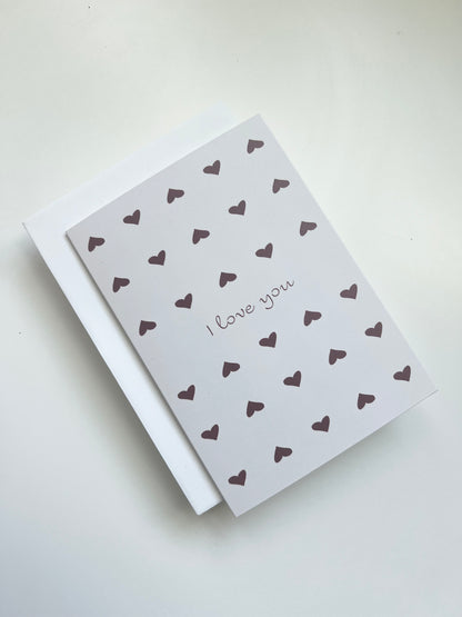 I Love You Hearts Card